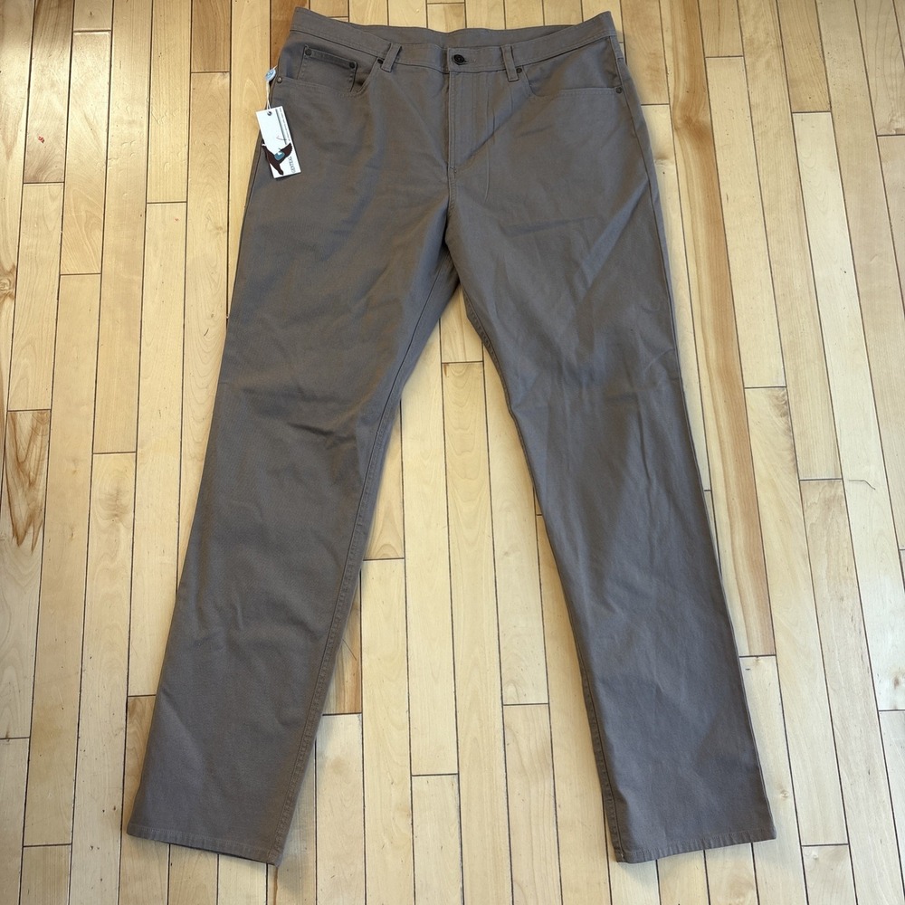 NWT Genteal Men's Pants Size 38 x 34 Flex Canvas 5-Pocket Stretch 988 Walnut